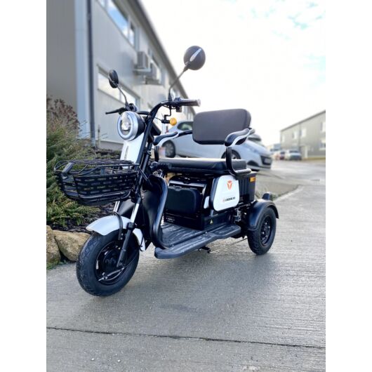LIKEBIKE Optimus Elektro Scooter 600W 60V 20Ah 25Km/h/ Seniorenmobil / Dreirad/ Weiss